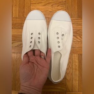 NWOT White Pisamonas Toe Cap Canvas Trainers Size 39